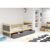 Gulta RICO 90x200 priede/grafīts