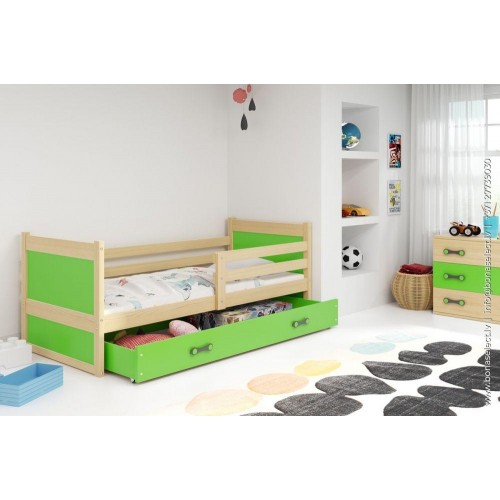 Gulta RICO 90x200 priede/zaļš