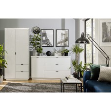 Kumode FORN SZF2D2S, balts/balts glancēts