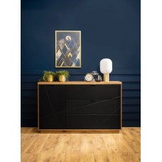 Kumode FORN SZF2D2S, ozols delano/melns matēts