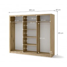 Skapis ar bīdamām durvīm 3D IDEA ID-01, san remo