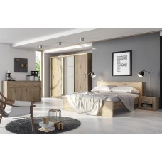 Skapis ar bīdamām durvīm 3D IDEA ID-01, ozols shetland
