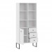 Grāmatu plaukts LINEA 1D3S, Balts Grāmatu plaukts LINEA 1D3S, Balts