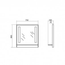 Spogulis Milano 75,16cmx75cm