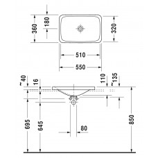 Izlietne P3 Comforts,36cmx55cm
