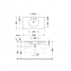 Izlietne Darling New,54.5cmx10.3cm