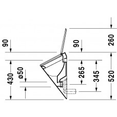 Pisuārs Starck 1,28.5cmx32cm