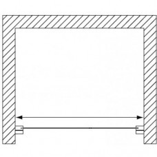 Dušas durvis 350x1900mm tonēts stikls 1gab.