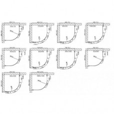 Dušas durvis Round 90x190cm apaļa 1.gab.