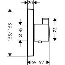 Iebūvējamā Termostata Showerselect Virsapmetuma Daļa