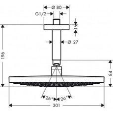 Dušas Galva Ar Turētāju Raindance Select S 240 2Jet