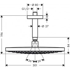 Dušas Galva Ar Turētāju Raindance Select S 240 2Jet