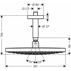 Dušas Galva Ar Turētāju Raindance Select S 240 2Jet
