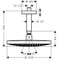 Dušas Galva Ar Turētāju Raindance Select S 240 2Jet