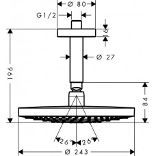 Dušas Galva Ar Turētāju Raindance Select S 240 2Jet