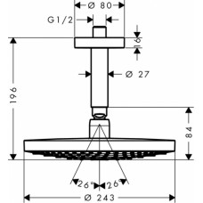 Dušas Galva Ar Turētāju Raindance Select S 240 2Jet