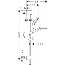 Dušas Komplekts Crometta Vario/Unica`Croma65cm
