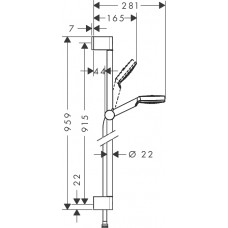 Dušas Komplekts Crometta 1Jet/Unica`Croma90cm