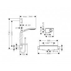 Dušas Komplekts Ar Termostatu Ecostat Select Combi/Raindance Select S 150 3Jet