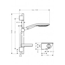 Dušas Komplekts Ar Termostatu Raindance Select 150 Combi90cm