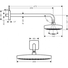 Dušas Galva Ar Turētāju Raindance Select E 300 2Jet