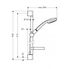 Dušas Komplekts Croma 100 1Jet/Unica`C90cm
