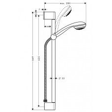 Dušas Komplekts Crometta 85 Mono/Unica`Crometta65cm