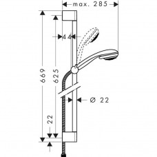 Dušas Komplekts Crometta 85 Multi/Unica`Crometta65cm