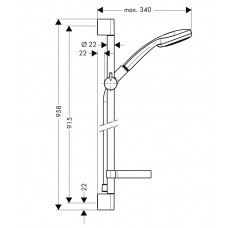 Dušas Komplekts Croma 100 Vario/Unica`C65cm