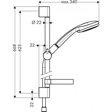 Dušas Komplekts Croma 100 Vario/Unica`C65cm