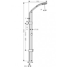 Dušas Komplekts Croma 100 Multi/Unica`Reno105cm
