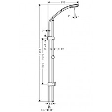 Dušas Komplekts Croma 100 Vario/Unica`Reno Lift65cm