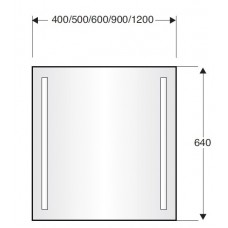 Spogulis Ar Apgaismojumu Option Osb 6060cm