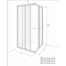 Dušas Stūris Solid Svh,90cmx90cm,Matēts sudrabs/caurspīdīgs stikls