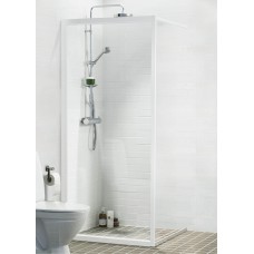 Dušas Siena Solid Sv90cm,Balts/caurspīdīgs