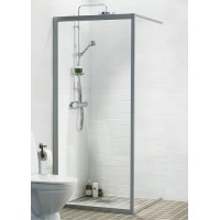 Dušas Siena Solid Sv90cm,Matēts sudrabs/caurspīdīgs stikls