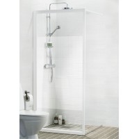 Dušas Siena Solid Sv90cm,Balts/ekrānstikls