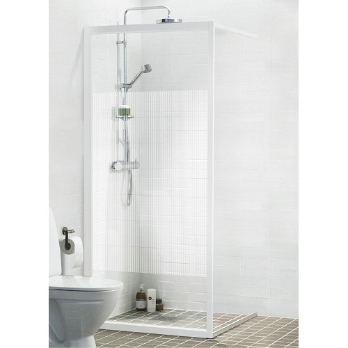 Dušas Siena Solid Sv90cm,Balts/ekrānstikls
