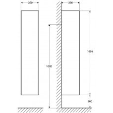 Augstais Skapis Sense Shs36,36cmx36cm