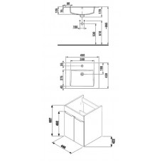 Izlietnes Un Skapīša Komplekts Cube,43cmx45cm