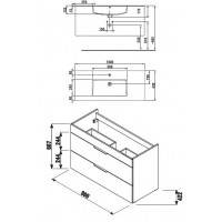 Izlietnes Un Skapīša Komplekts Cube,43cmx100cm