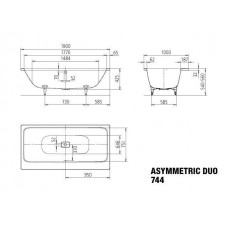 Vanna Asymmetric Duo,100cmx190cm