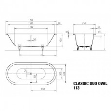 Vanna Classic Duo Oval,75cmx170cm