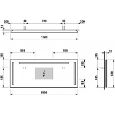 Spogulis Ar Apgaismojumu Case130cm