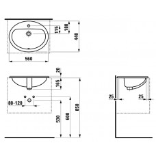 Izlietne Pro B,44cmx56cm