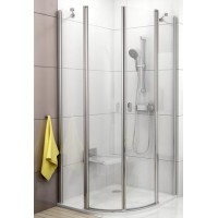 Dušas Stūris Cskk4,90cmx90cm,Balts/Caurspīdīgs Stikls