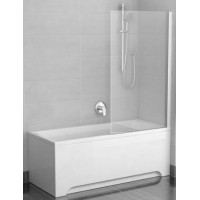 Vannas Siena Cvs1,80cm,Balts/Caurspīdīgs Stikls