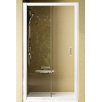 Dušas Durvis Nrdp2,120cm,Balts/Caurspīdīgs Stikls