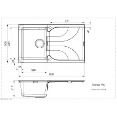 Virtuves Izlietne Monza 400,50cmx86cm