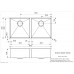 Virtuves Izlietne Ontario 40X40+40X40 (L),44cmx87.3cm Virtuves Izlietne Ontario 40X40+40X40 (L),44cmx87.3cm